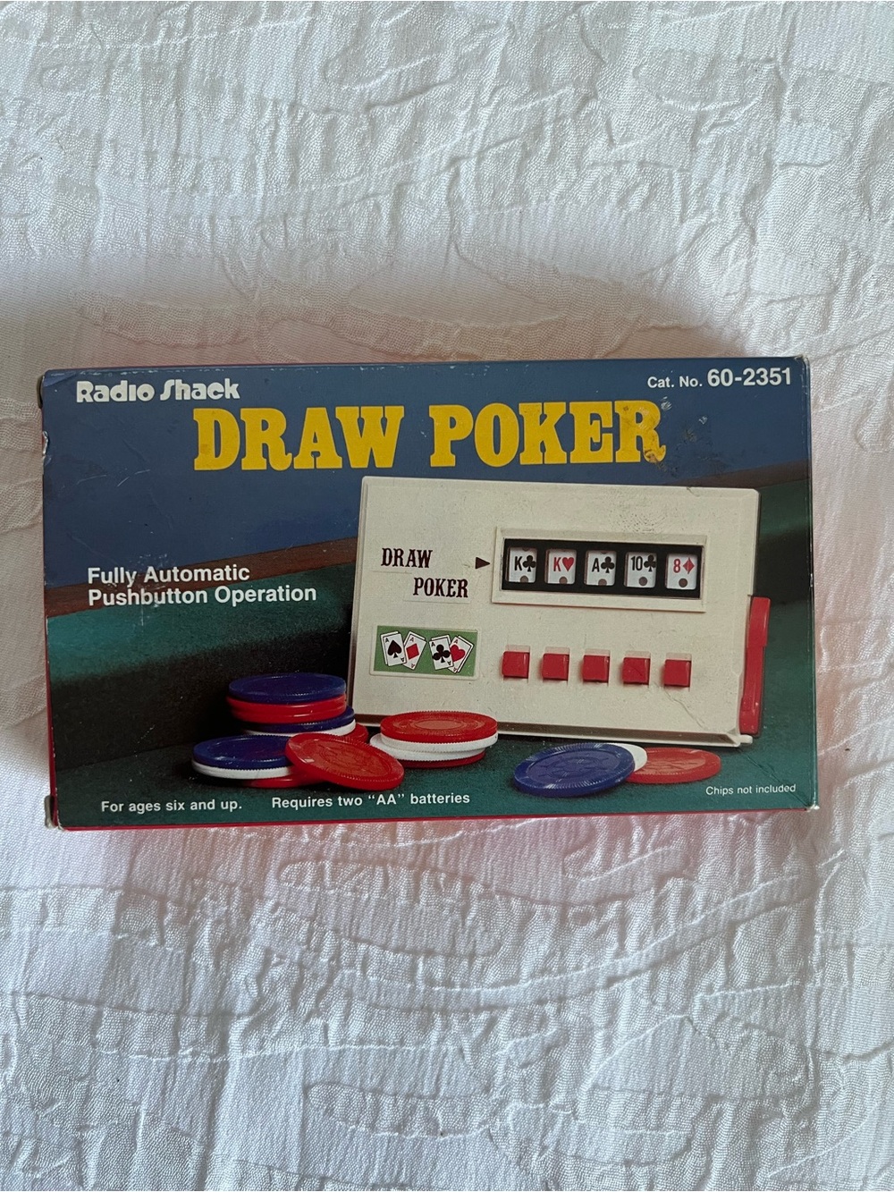 Vintage RadioShack Handheld Draw Poker Game60-2351 - complete with box